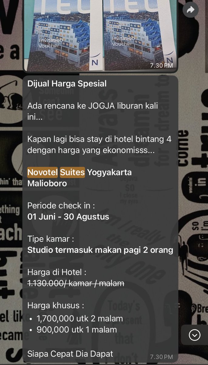 gais boleh di bantu retweet ya, yg cari hotel daerah Jogja bisa banget DM ak yahh.. mau nego juga boleh

*Dijual Harga Spesial*

Ada rencana ke JOGJA liburan kali ini... 

Kapan lagi bisa stay di hotel bintang 4 dengan harga yang ekonomisss...