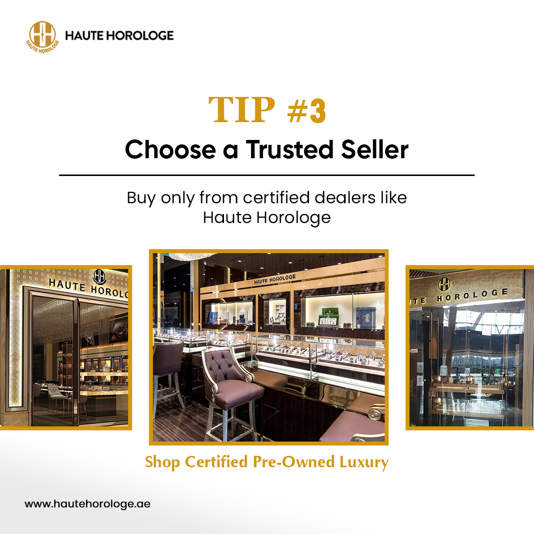 hhorologe's tweet image. 🕰️ Buying a Pre-Owned Luxury Watch?
Here are 3 tips to help you buy smart:

1️⃣ Check authenticity
2️⃣ Know the market price
3️⃣ Buy from a trusted dealer

Shop now at hautehorologe.ae.

#HauteHorologe #LuxuryWatchTips #PreOwnedWatches #BuySmart #WatchCollectorsUAE