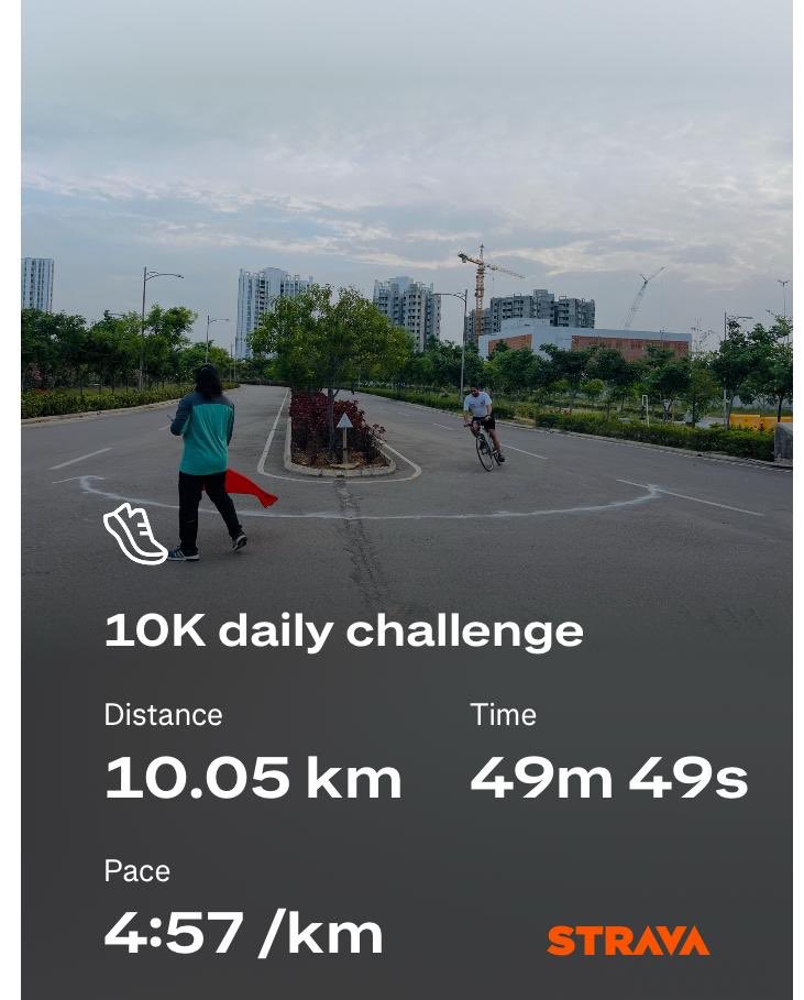 Great weather to support my morning 10K run #Hyderabad #Monsoon2025 
Picture was taken during yesterday’s running event