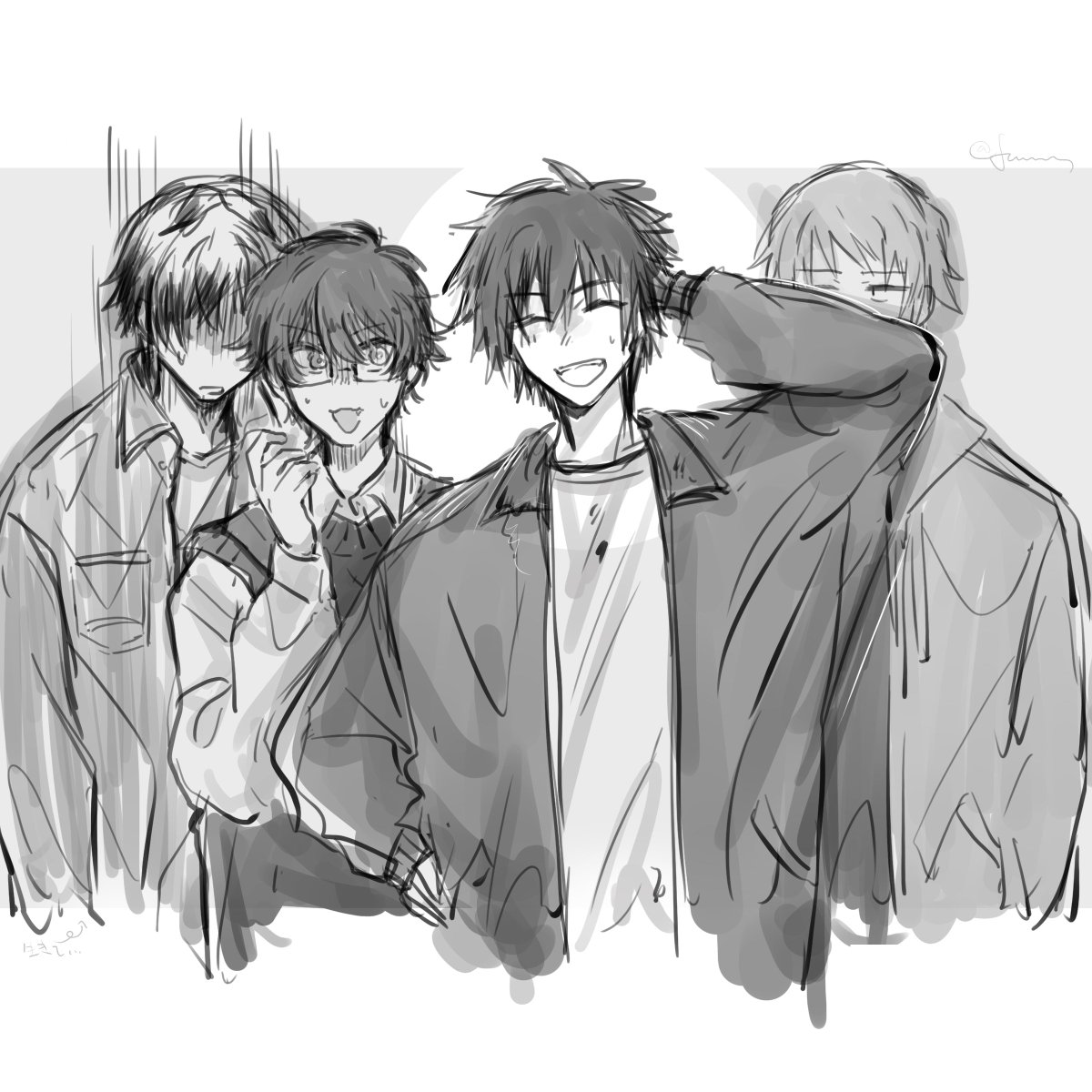 四人揃えたらこんな感じがする…