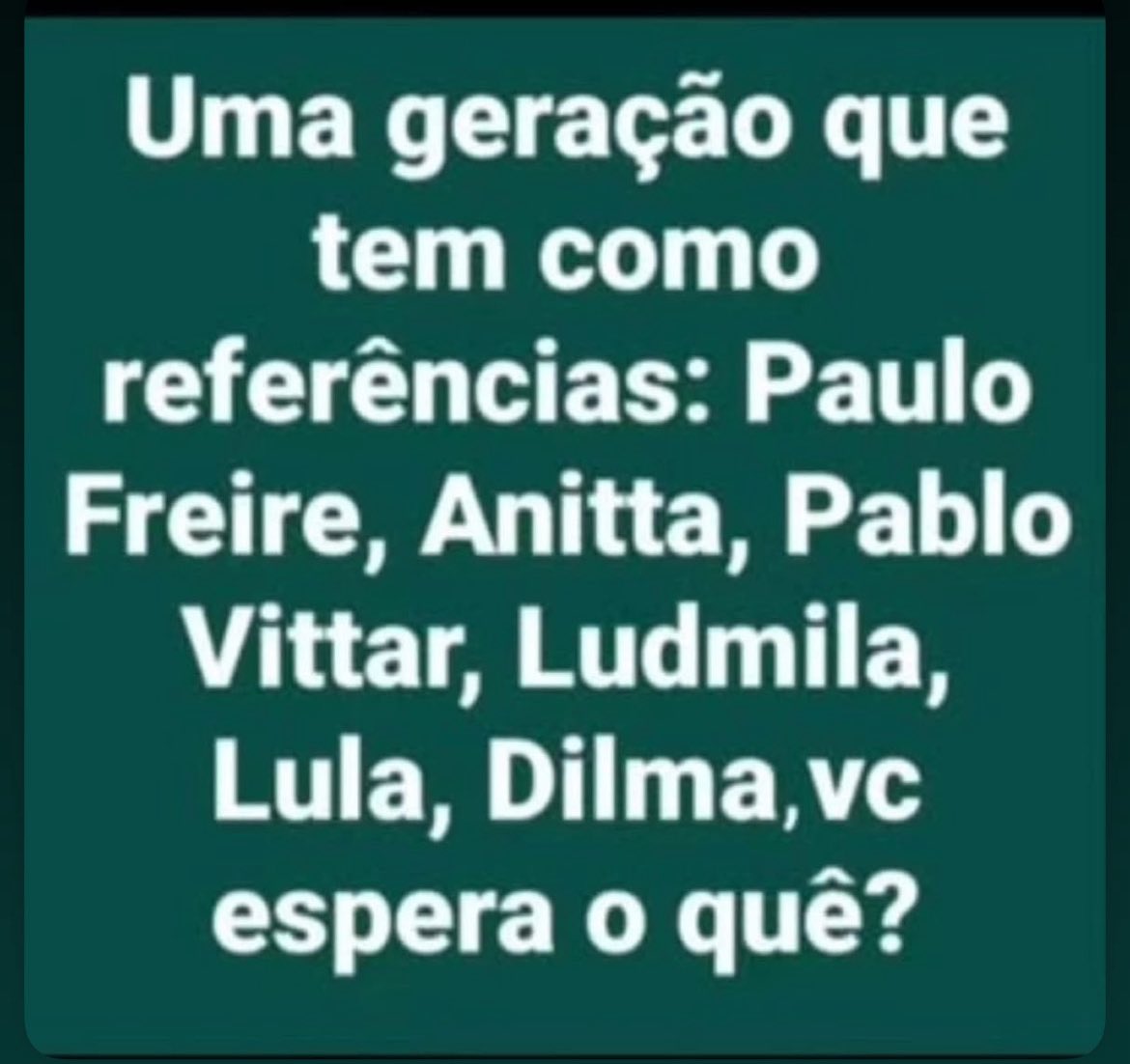 Não se pode esperar nada de quem não tem nada a oferecer