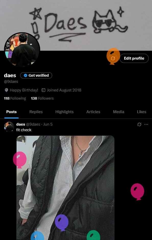 9daes's tweet photo. I almost forgot today was my bday 🥳🍾 https://t.co/dgfvuayemw