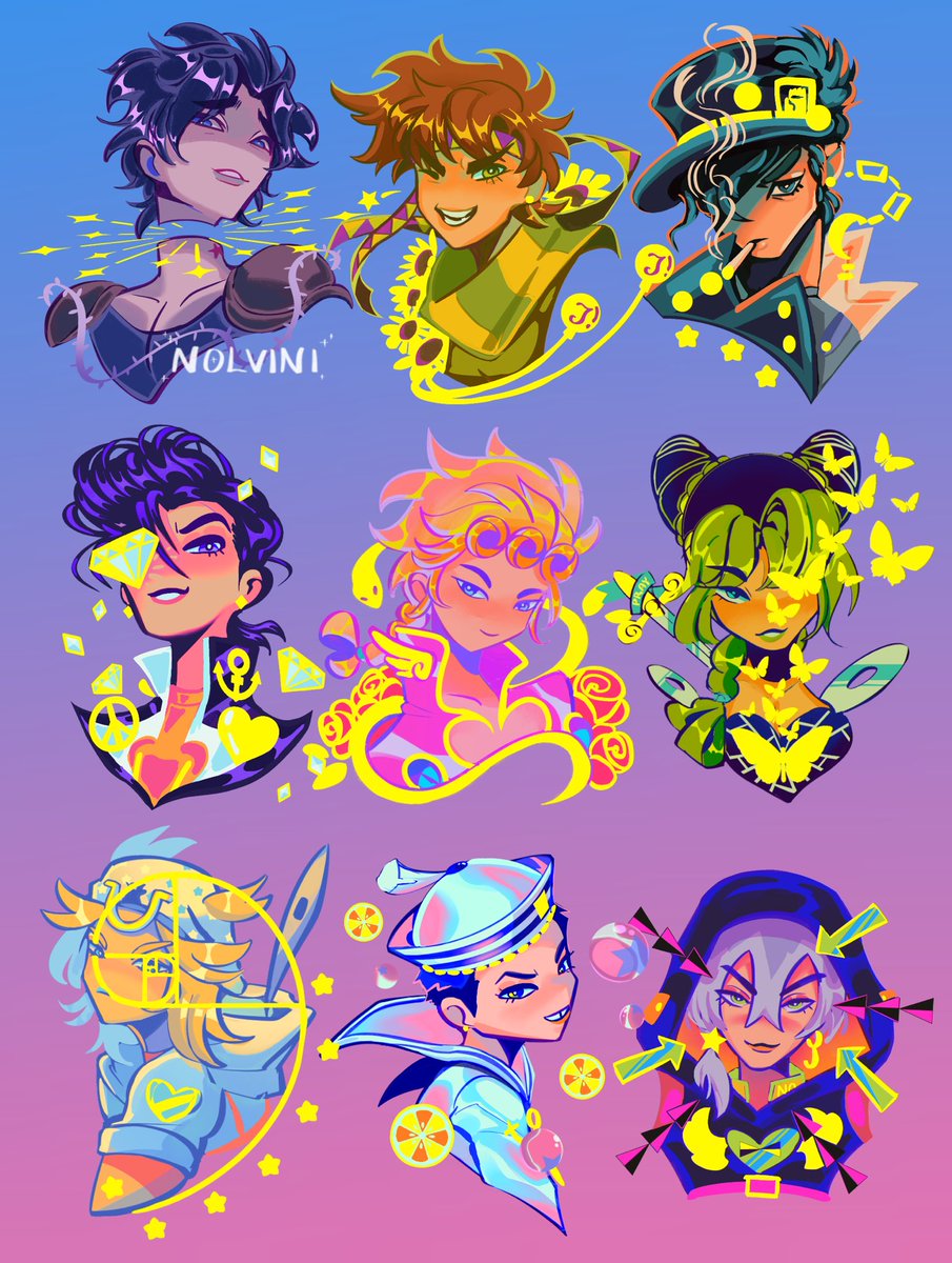 JO⭐️JO⭐️! gold foil pins #jjba