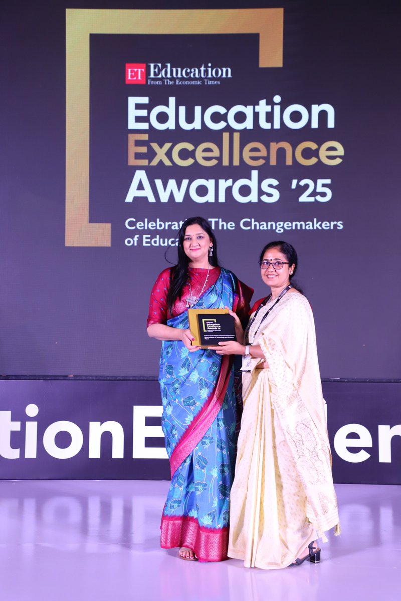 bitspilaniindia's tweet image. #BITSPilani is pleased to announce receiving the 2nd Edition of the #TechEDU India Awards 2025 under the category Outstanding Private Institute / Deemed-to-be University and &quot;Excellence in Faculty Training &amp;amp; Professional Development Programs (University-Wide). Dr. Shibani Khanra…