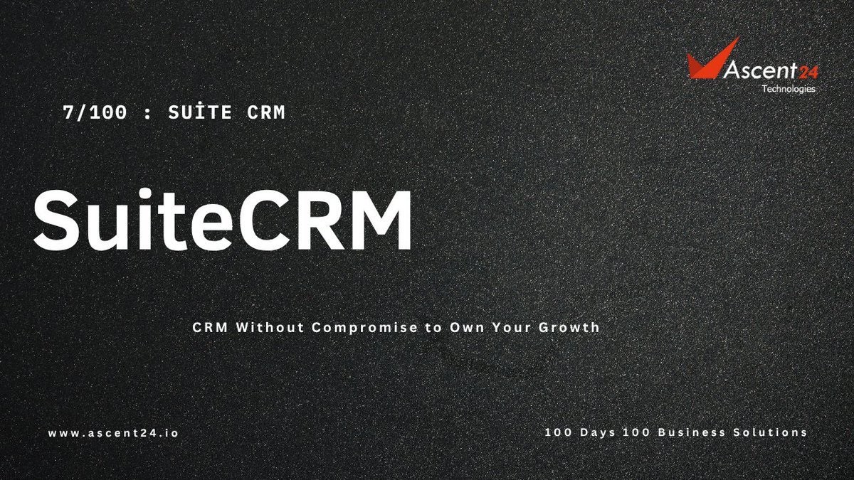 Ascent24T's tweet image. SuiteCRM: The Open-Source Answer to Seamless Project Management for all Business

blog.ascent24.io/2025/04/08/day…

#businesssolutions #opensource #suitecrm #software #ascent24technologies  #freesoftware #crm