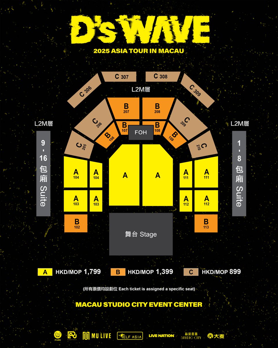 ELF_ASIA's tweet image. DAESUNG 2025 ASIA TOUR: D’s WAVE IN MACAU 🪐

📅 Aug 23, 2025 (Sat)
🕰️ 6 PM
📍Macau Studio City Event Center

🎫 Public Sale: Jul 8 (Tue) 11AM onwards (HKT)
•Studio City studiocity-macau.com
•Damai damai.cn

#대성 #DAESUNG #DLITE
#DsWAVE #Asia_tour #Macau