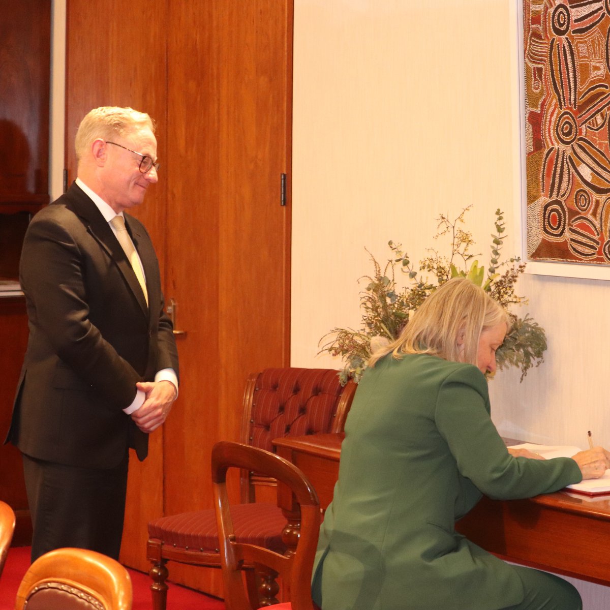 Her Excellency Ms Beate Grzeski, Ambassador of the Federal Republic of Germany to Australia, was recently welcomed to <a href="/nswparliament/">NSW Parliament House</a> for a meeting with President of the NSW Legislative Council, <a href="/BenFranklinNats/">Ben Franklin</a>. 

Highlighting the strong and enduring friendship between Australia