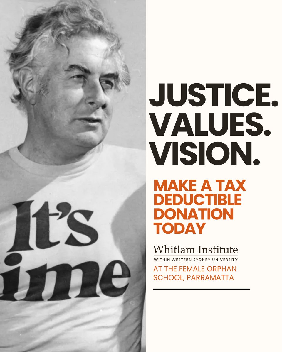 📣 Support bold ideas for a fairer Australia. Donate before 30 June to help shape a future worthy of Gough’s vision. 👉 whitlam.org/donations

#GoughWhitlam #WhitlamLegacy #EOFYGiving #WhitlamInstitute #FairerAustralia #DonateNow