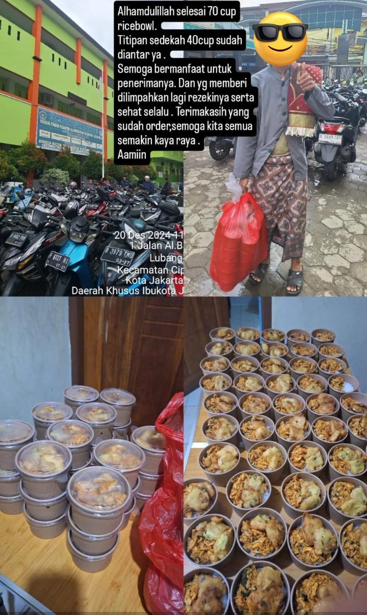 byoonjidennly's tweet image. hai moots yang mau berbagi untuk Jum&apos;at berkah besok aku buka po ya, tidak ada minimum pemesanan, pesan 1 porsi pun boleh. 

makanan akan di bagikan ke masjid atau orang sekitar yang minat mau ikut berbagi bisa dm aku 

harga 10k saja, terima kasih 

#jumber #ricebowl #makanan