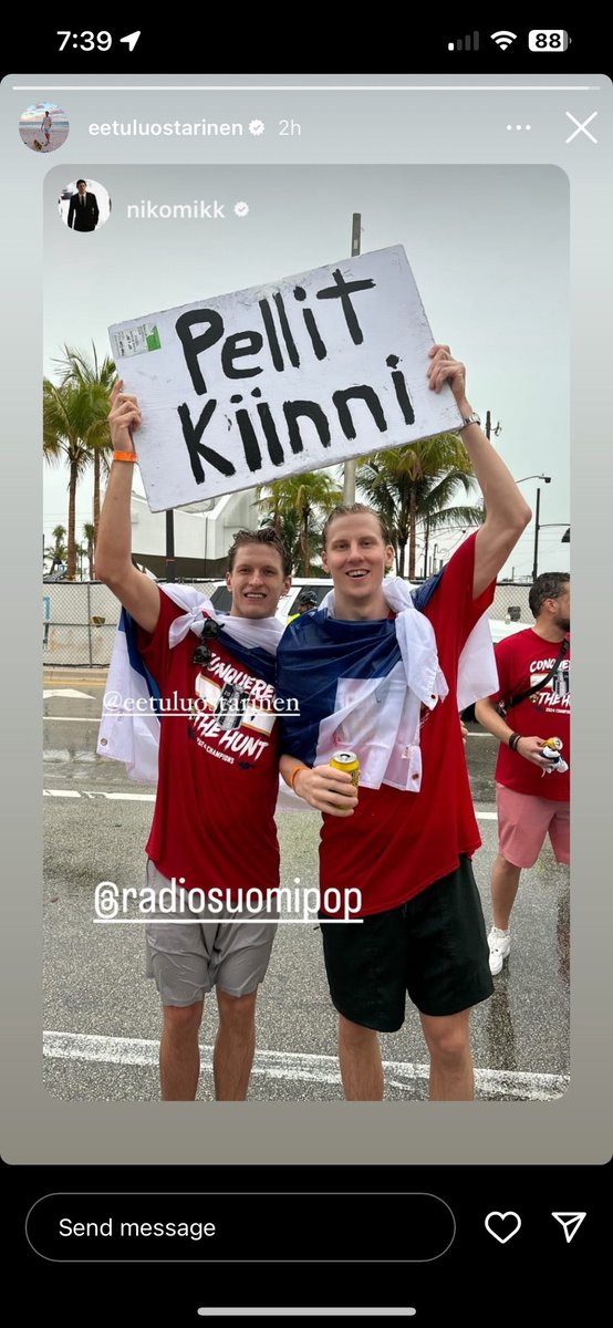 Lebo305's tweet photo. @FlaKitties Thank you so much for your service. Sisu! The Finnish “phenoms” plus  “Rat” Marchand and The Condor (dumping on Corey Perry)! 🇫🇮 Pellit Kiinni!!!! https://t.co/axOjO96NDR
