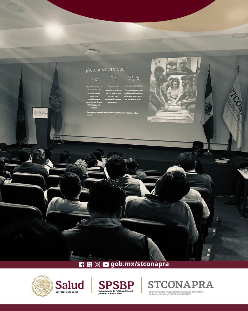 conapra's tweet photo. El objetivo del Seminario de hoy, fue concientizar a los tomadores de decisiones acerca del impacto de los espacios cardioprotegidos para promover la adopción de las mejores prácticas sobre la prevención y el control de las enfermedades cardiovasculares.

#SaludSPPS @conasamamx https://t.co/I0msDxhUlW