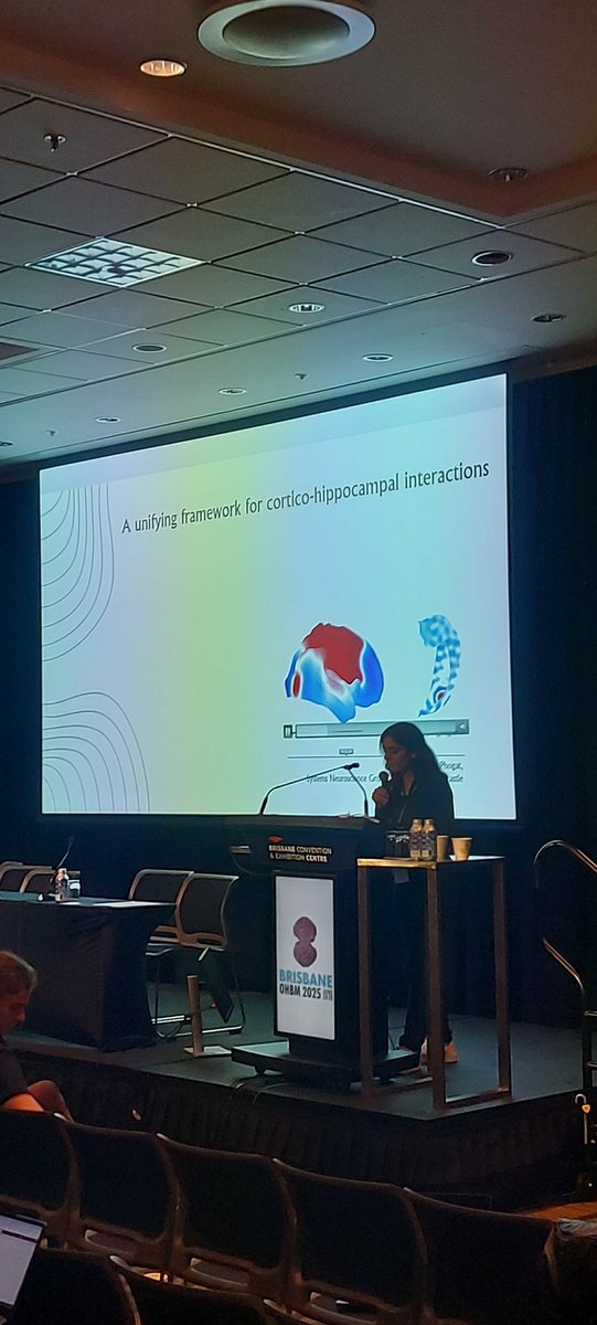 Davide Momi (@davemomi) on Twitter photo Closing the day: "NFT & Cortico-Hippocampal Interactions" by <a href="/phogat_richa/">RichaPhogat</a>
She explored how Neural Field Theory can capture interactions between cortical and hippocampal systems #OHBM2025 Closing the day: "NFT & Cortico-Hippocampal Interactions" by <a href="/phogat_richa/">RichaPhogat</a>
She explored how Neural Field Theory can capture interactions between cortical and hippocampal systems #OHBM2025