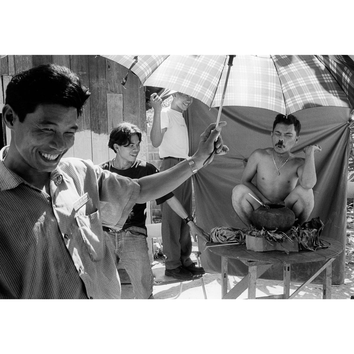 Thinking about a series of small thematic books: a second one could be "Smile you're on camera".
CAMBODIA. Phnom Penh. 25/11/1999: Shooting of AIDS prevention film by TVK director Teak Vannak.