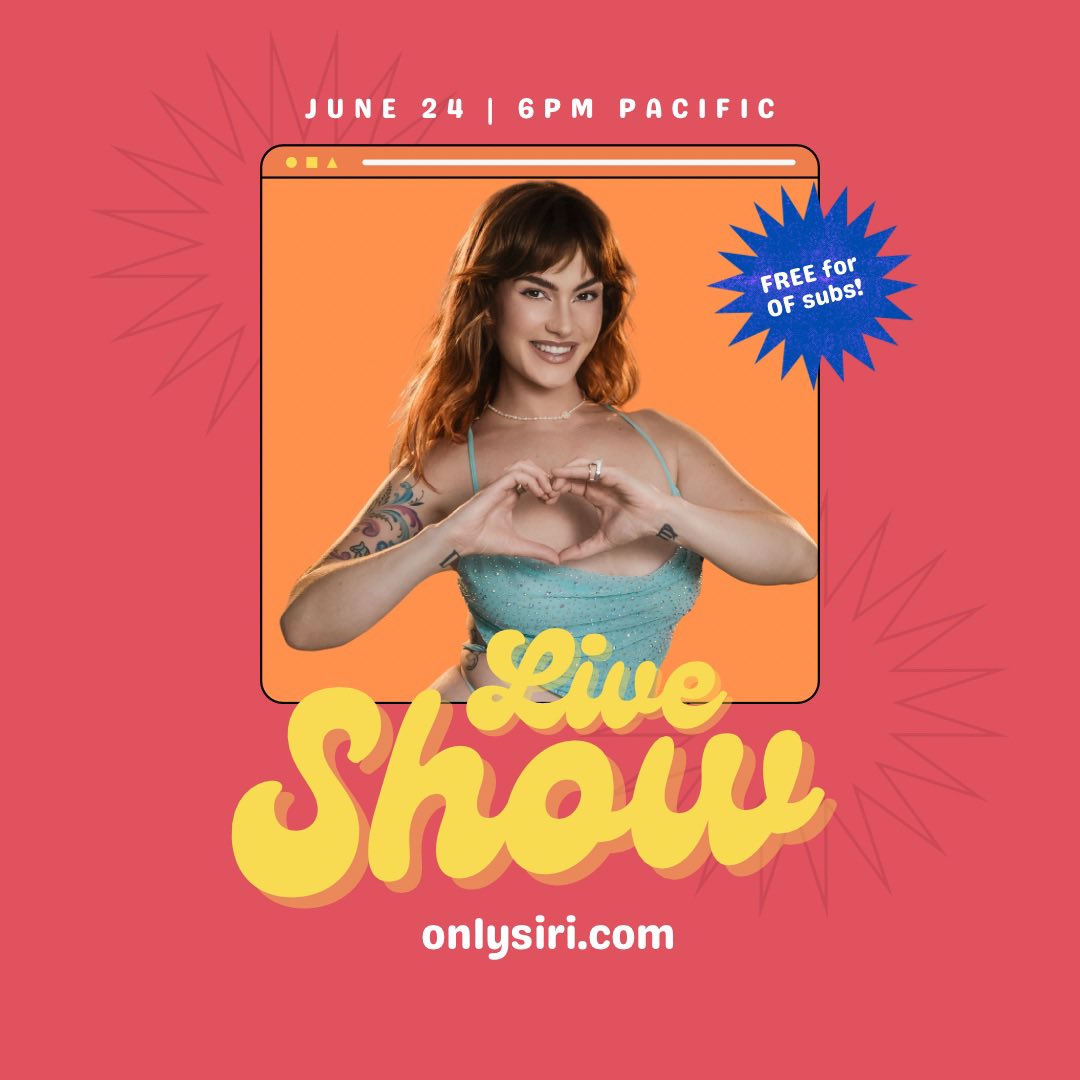 join me for a LIVE show tomorrow (June 24th) at 6pm pacific time 🌝🍆