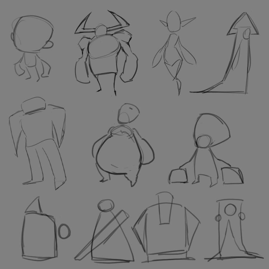 Kevin_uff's tweet photo. shapes. Shapes. SHAPES. #conceptartist #conceptart #drawingexercise #shapelanguage #characterart https://t.co/Eijj66qemh