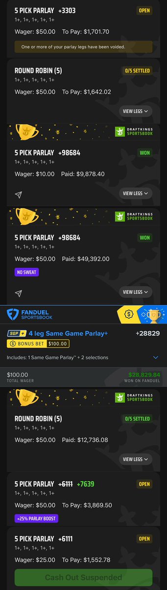 BrookieJ07's tweet photo. This is beyond insane 🤯🤑
The most money I’ve won!!!
DubClub cleaned out tonight. Show me them slips‼️‼️‼️
Also, Thanks to @SaksLikely @Rvisaiah_ and @StreetMoneyLo for the 4 leg for $28,000 💰I will be sending yall a band each 🫱🏽‍🫲🏼 https://t.co/9sVw1JwqOf
