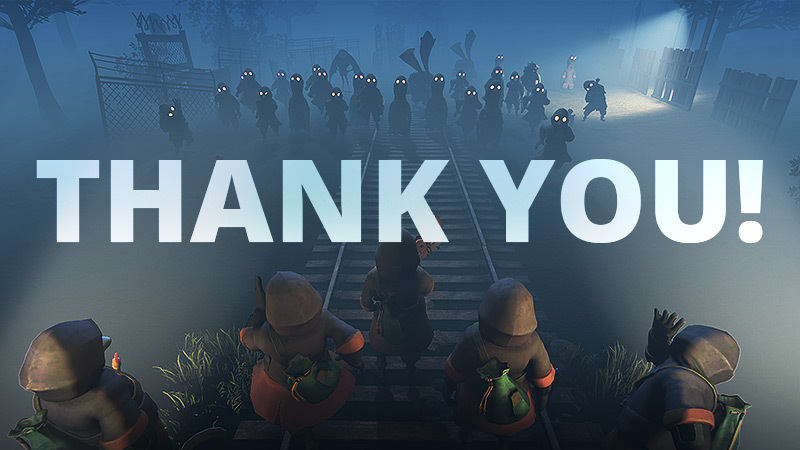 Hey Survivors!  
The MIMESIS demo has officially wrapped, and what a blast it's been!

Seeing so many of you jump in and enjoy the game was absolutely incredible.

During the demo, over 660,000 trams set off, and together you all survived for more than 240,000 hours.

We’re