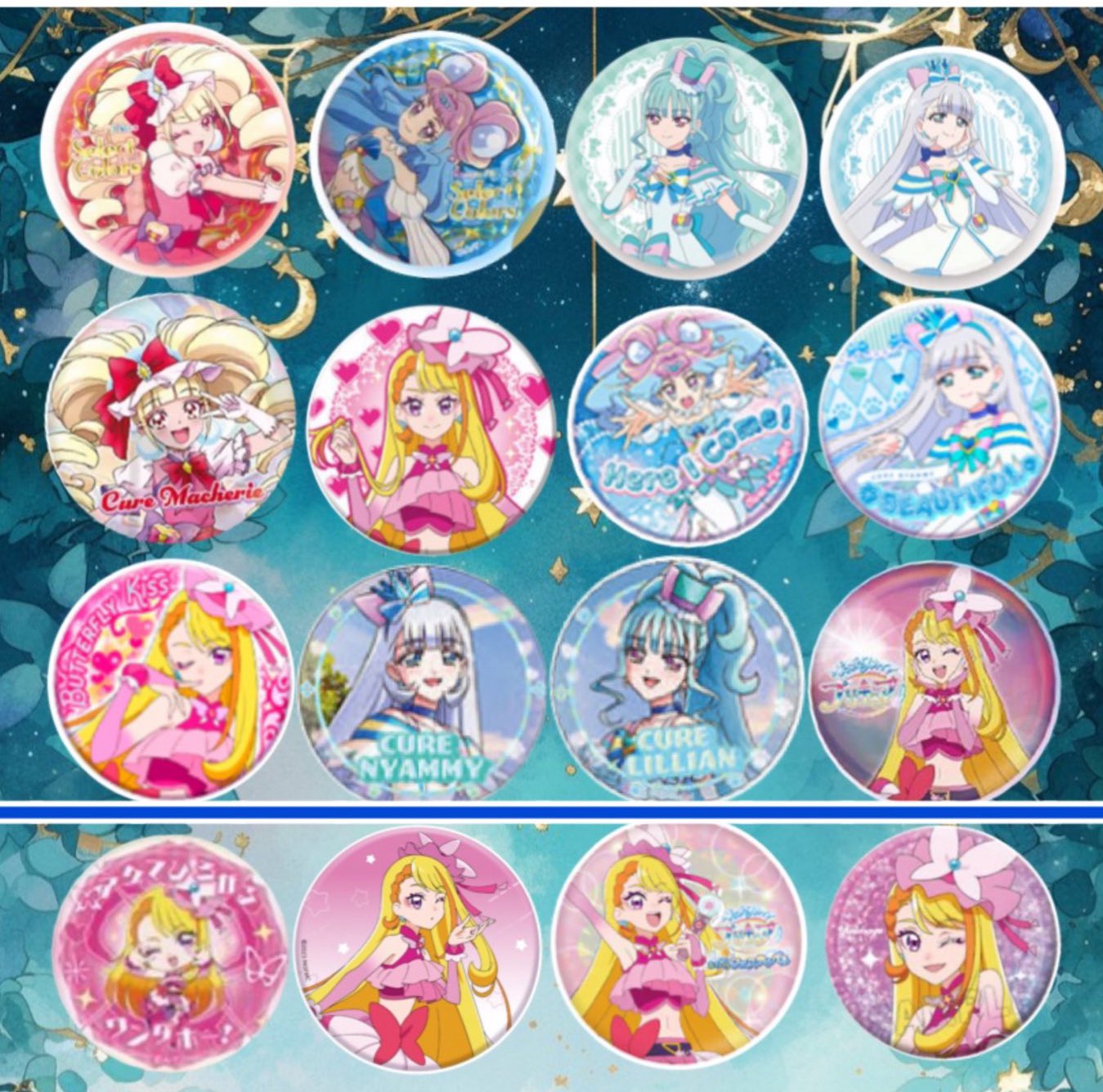 キミとアイドルプリキュア ドリームステージ　キュアウインク 等身 缶バッジ キミとアイドルプリキュア キュアウインク 等身 缶バッジ 3点