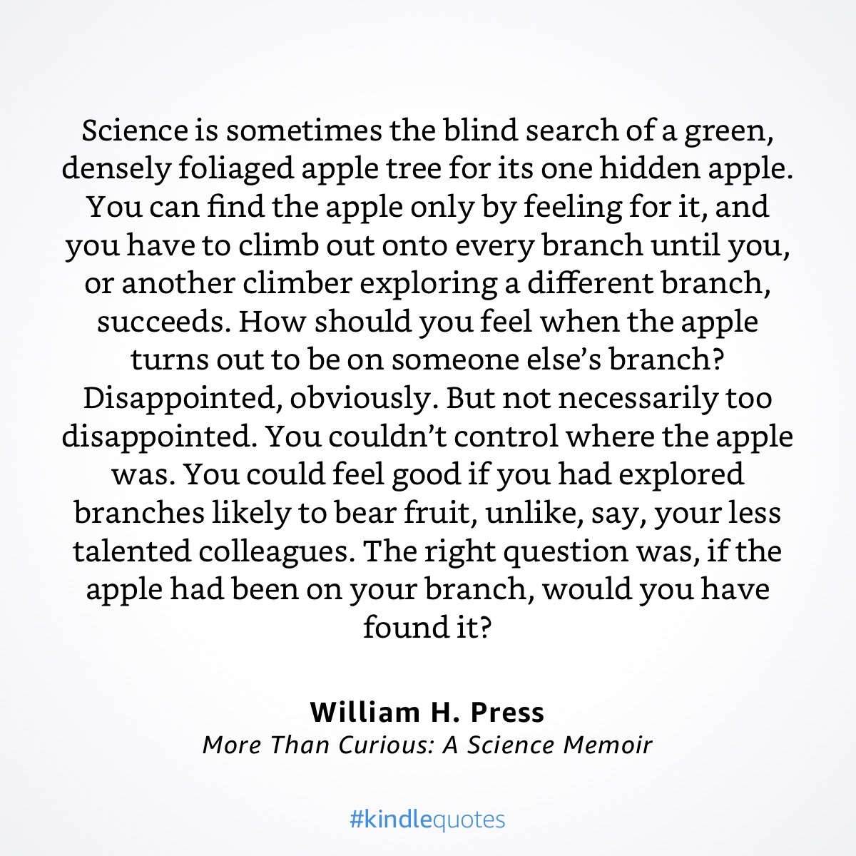 This is a great take on what science is.