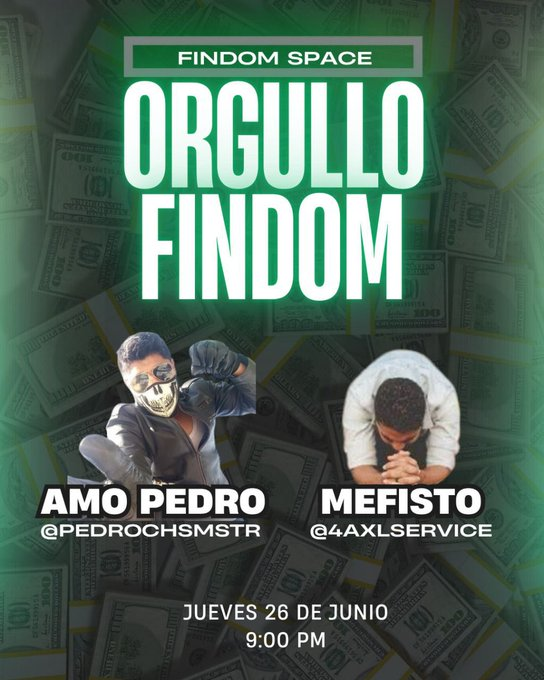 AMOS, sumisos, nos vemos el jueves 26 en el ya tradicional Space con amo <a href="/pedrocshmstr/">Lord Pedro 5K</a> .