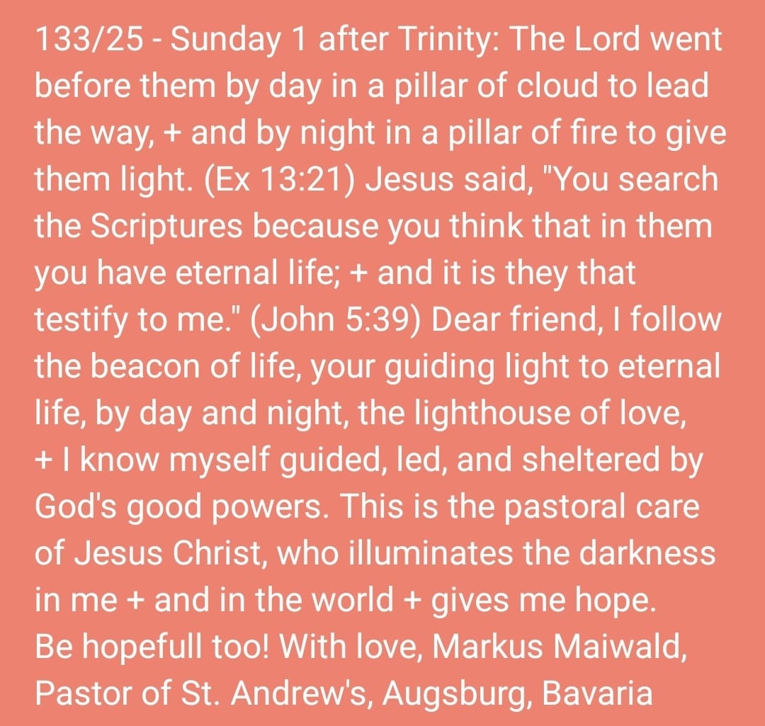 MarkusMaiwald2's tweet photo. 133/25 - May Jesus Christ be the beacon of your life! Have confidence! https://t.co/ivaZoaOPZ3
