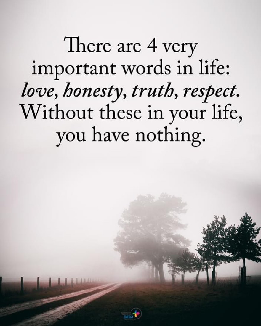 4 Important Words In Life... 🌟❤️