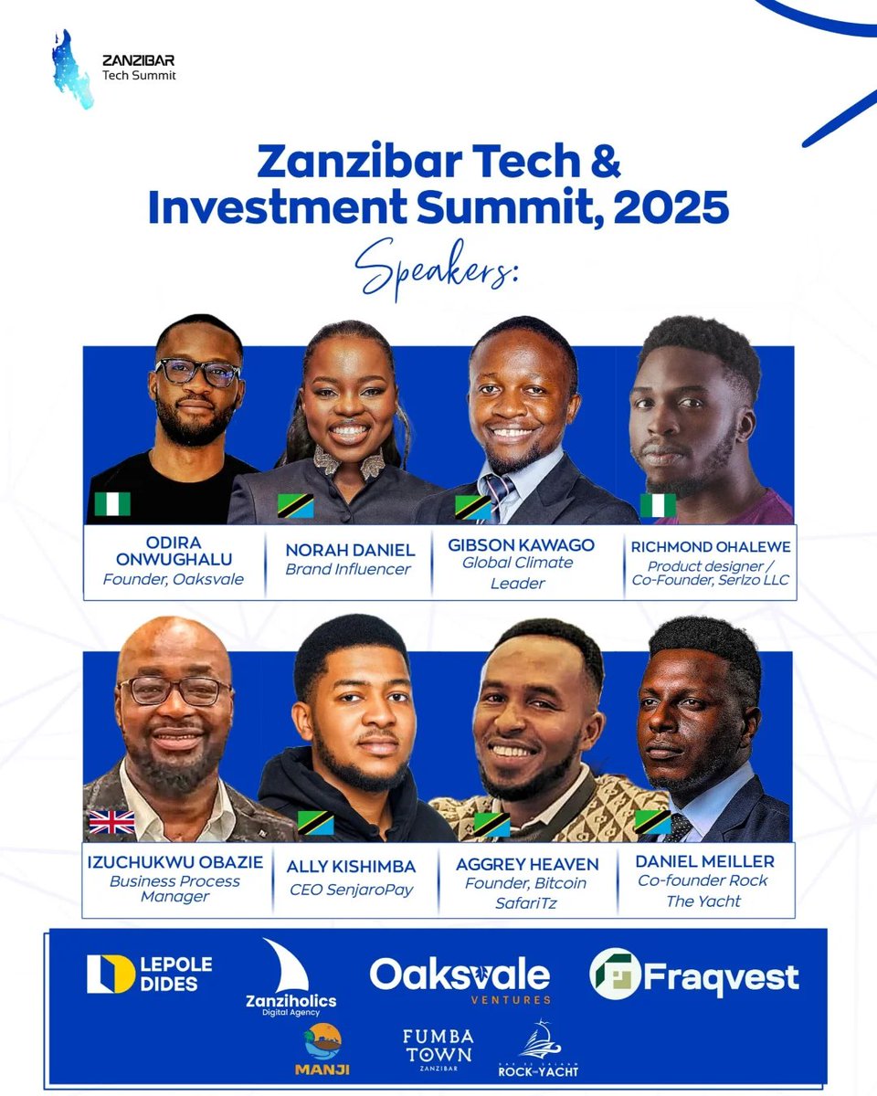 Hello Bitcoiners 🧡
Hello World 🌍  
Hello Africa 🌍  
Hello Tanzania 🇹🇿  
Hello Zanzibar 🌴  

The Zanzibar Tech &amp; Investment Summit 2025 is just around the corner! 🚀  

From July 3rd to July 5th, join visionary minds and tech leaders in Fumba Town, Zanzibar — where innovation