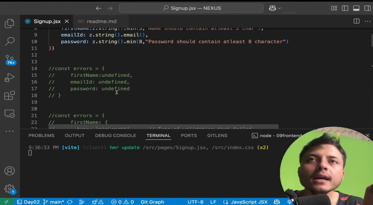 ashish_st's tweet photo. 🚀 #Day143
Lecture 12 – LeetCode Clone Auth Deep Dive
🔒 Zod + @hookform/resolvers for schema validation   📝 Built React Login &amp; Signup with email &amp; username checks
💪 Solid forms = user trust &amp; scalable auth
#ReactJS #WebDev #FormValidation #Zod #ReactHookForm https://t.co/iGEIpwMETG