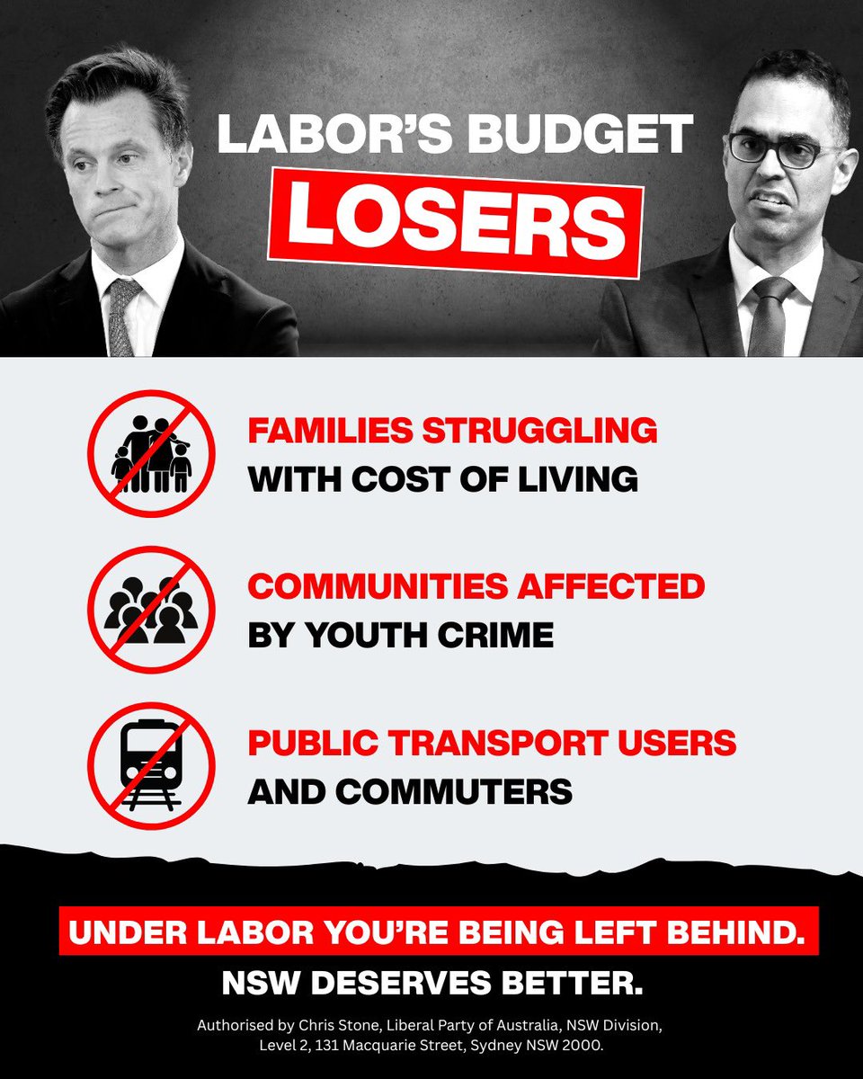 NSW deserves a better budget and better leadership. #NSWpol