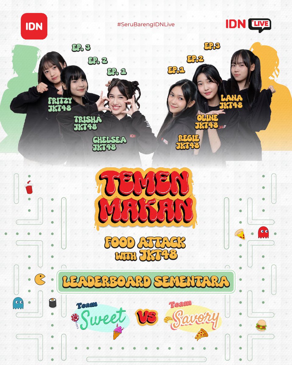idn_app's tweet photo. 📢 UPDATE PEROLEHAN SEMENTARA!

#TeamSweet atau #TeamSavory yang jadi favorit kamu nih?
Jangan khawatir untuk memenangkan merchandise eksklusif!

Yuk dukung tim jagoanmu di Final EP.4 Temen Makan hari ini pukul 16.00 WIB! Jangan lupa vote &amp; komen tim kamu👇

 #SeruBarengIDNLive https://t.co/kWQRFv3o6N