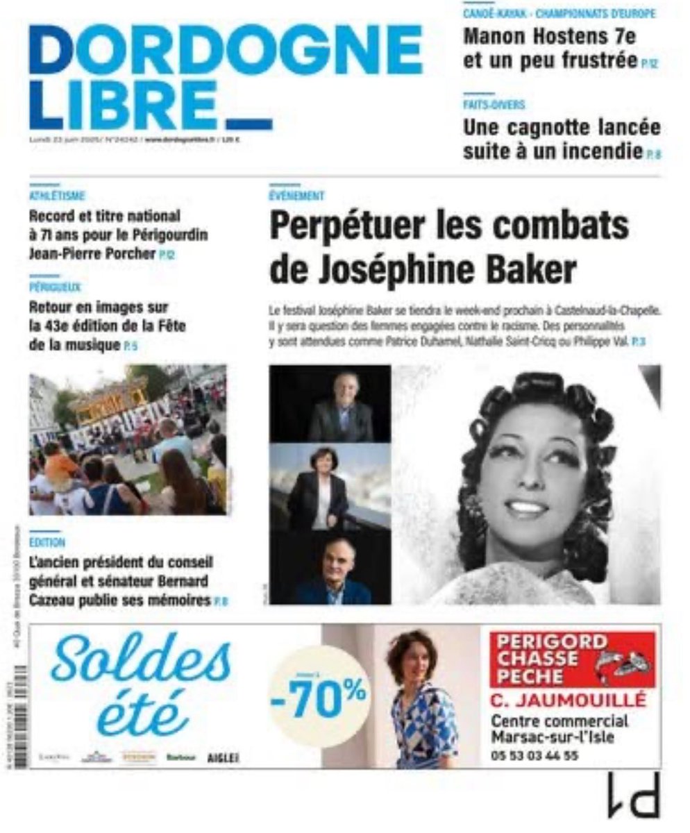 L_Kupferman's tweet photo. Retrouvons nous  le 28 /29 juin aux Milandes pour le Festival Joséphine Baker Licra édition du 50e anniversaire de la disparition de l'artiste, résistante avec des projections de documentaires, des tables rondes et des rencontres-dédicaces avec de nombreux auteurs, personnalités https://t.co/cN7neIhdri