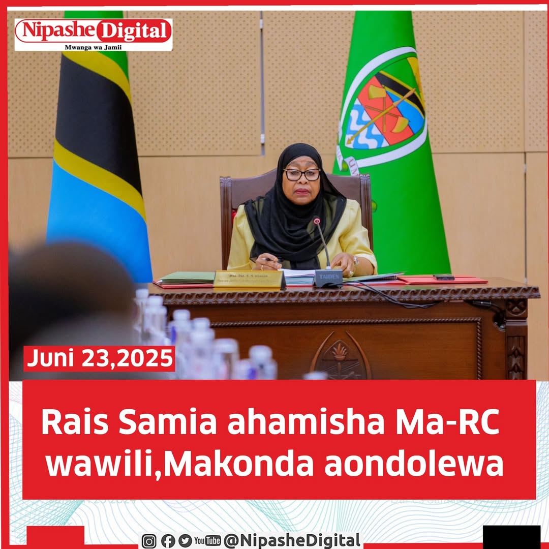 Nipashetz's tweet photo. #Uteuzi Rais Samia Suluhu Hassan amemhamisha Mkuu wa Mkoa wa Simiyu,  Kenan Kihongosi kwenda kuwa Mkuu wa Mkoa wa Arusha,akichukua nafasi ya Paul Makonda.

Aidha, Anamringi Macha amehamishwa kutoka Mkoa wa Shinyanga kwenda kuwa Mkuu wa Mkoa wa Simiyu.

#NipasheMwangaWaJamii
#nipashedigital
#miaka30yakupashahabari