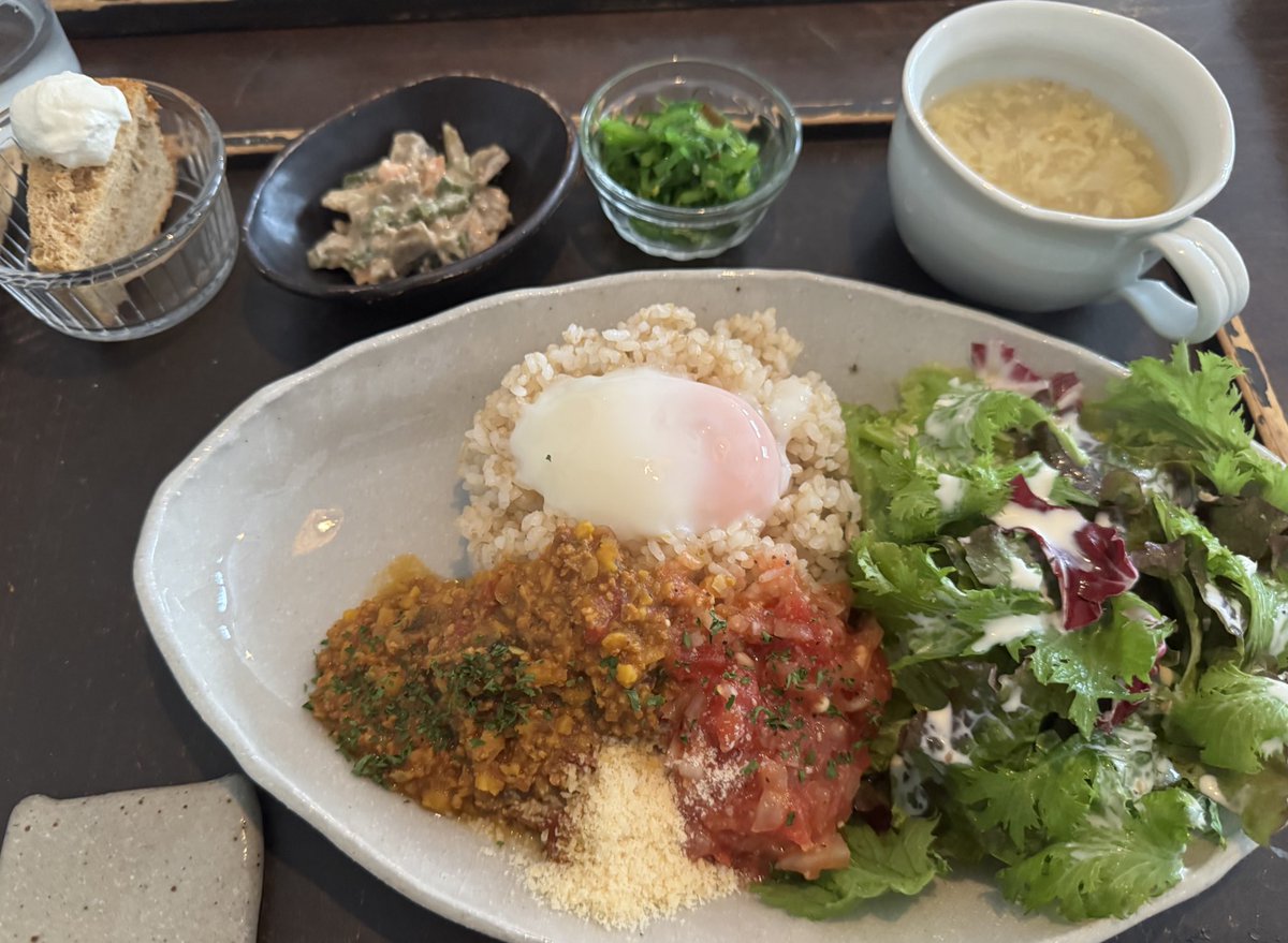 aya2472's tweet photo. #カフェスパイル ランチ、タコライス✨玄米でいただきました😊
#阿佐ヶ谷 https://t.co/WLTCEY2XiF