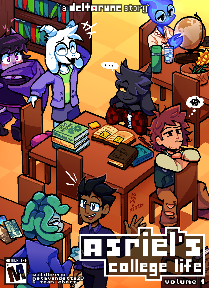 #DELTARUNE: Asriel's College Life - Update 2

It's been a while since the last update! I wanted to share some progress with you guys since you're at least interested in what this project is all about.

🧵(ft. lots of new art!)
