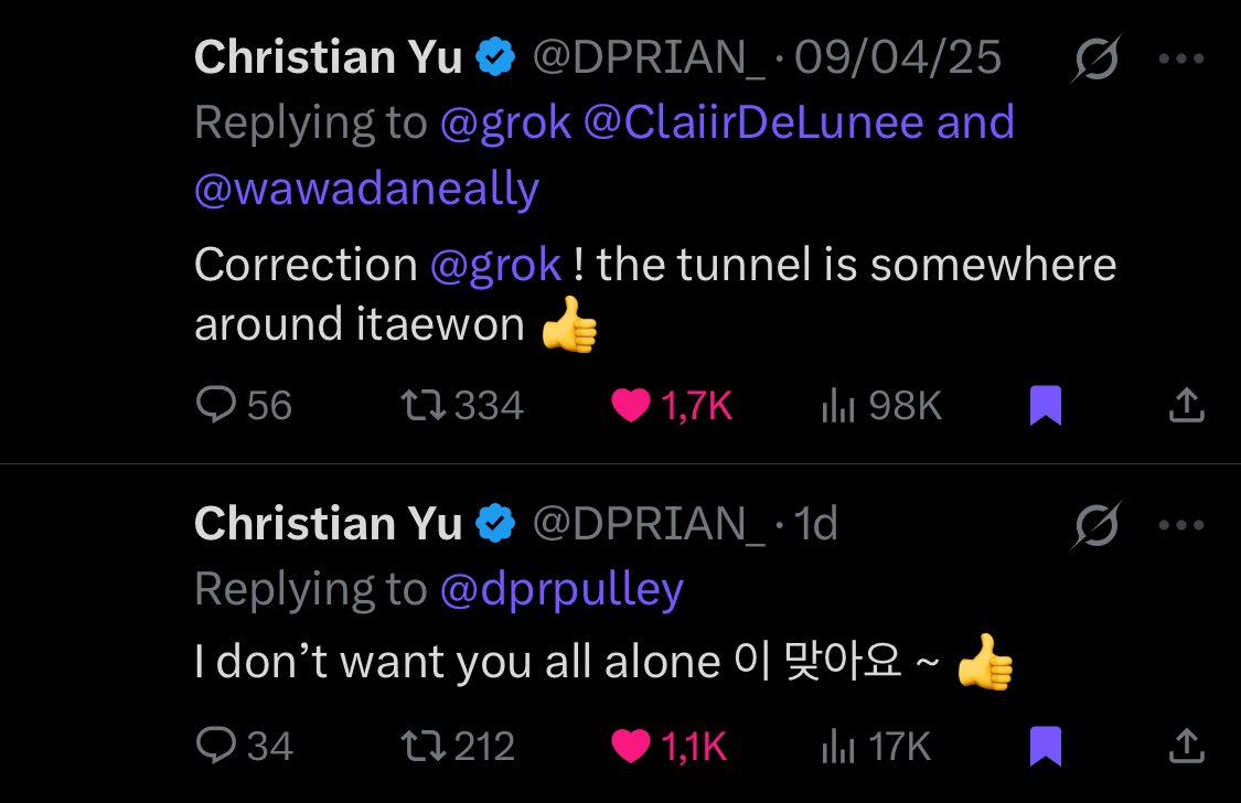 “I asked grok” “I asked chatgpt”

I asked Christian Yu. 🤝