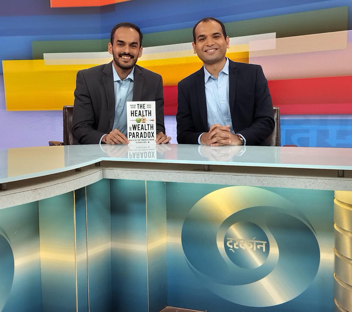 Mihir Patki (@mihir_patki) on Twitter photo Enjoyed our conversation with Shailesh Pethe, live on Banda Rupaya - the most watched personal finance show on <a href="/DDNational/">Doordarshan National दूरदर्शन नेशनल</a> Marathi.
An opportune moment to announce that The Health and Wealth Paradox will soon be published in Marathi. Enjoyed our conversation with Shailesh Pethe, live on Banda Rupaya - the most watched personal finance show on <a href="/DDNational/">Doordarshan National दूरदर्शन नेशनल</a> Marathi.
An opportune moment to announce that The Health and Wealth Paradox will soon be published in Marathi.