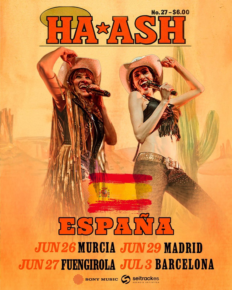 ESPAÑA 🇪🇸 ¡Estamos contando los días para estar ya con ustedes y vivir en HAASHVILLE!!!! 🤠🌵❤️👢
🎟️ seitrack.lnk.to/haashville-es