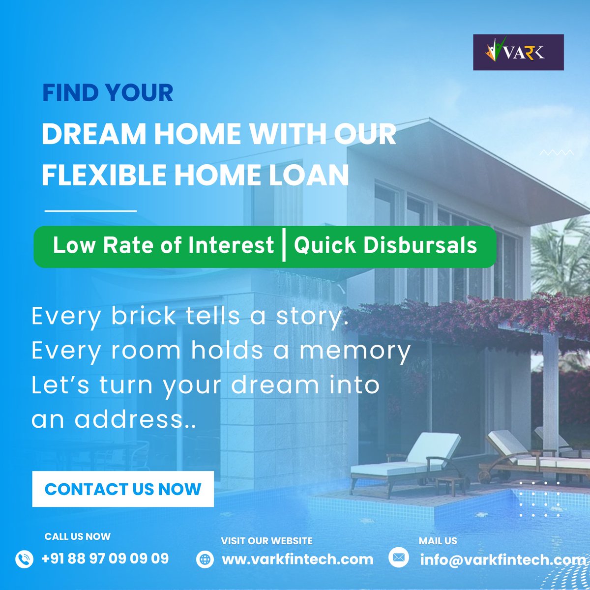 VARKGROUP's tweet photo. A Place to Call Your Own… Starts Here. It’s not just about buying a house,
It’s about opening the door to laughter, love, and lifelong memories.

We believe every family deserves a home they can call their own — and we’re here to make that journey easier.

#HomeLoan #VarkFintech https://t.co/OUY0DdBCdb