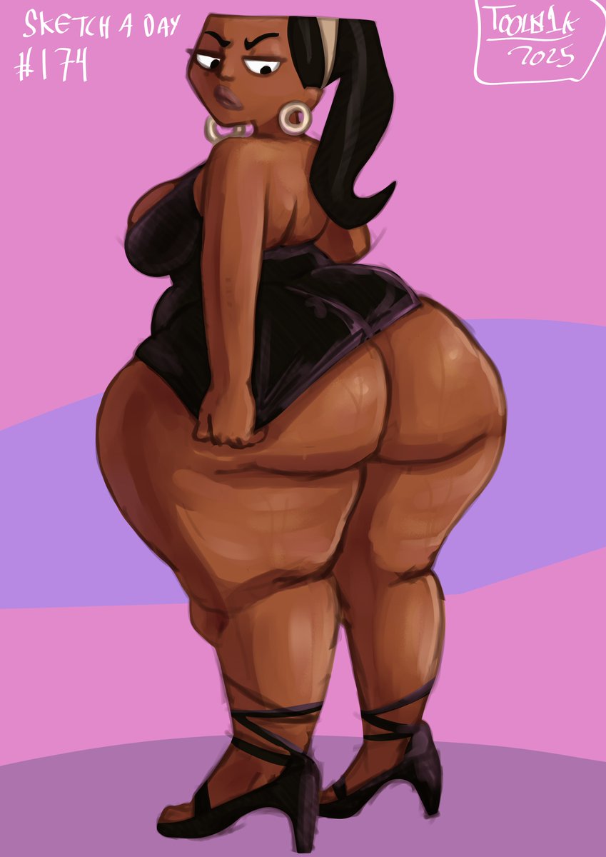 Tool01k's tweet image. sketch a day 174:🍑💦