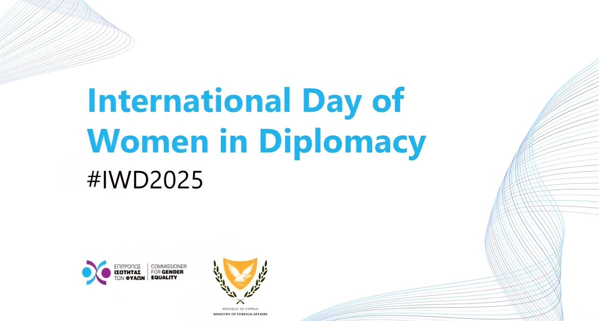 Women in Diplomacy in Cyprus 🇨🇾 and around the world play a decisive role in building bridges, promoting 🌎 peace, dialogue, stability, and development.

Today, we honour your work and thank you for your achievements.

#IWD2025