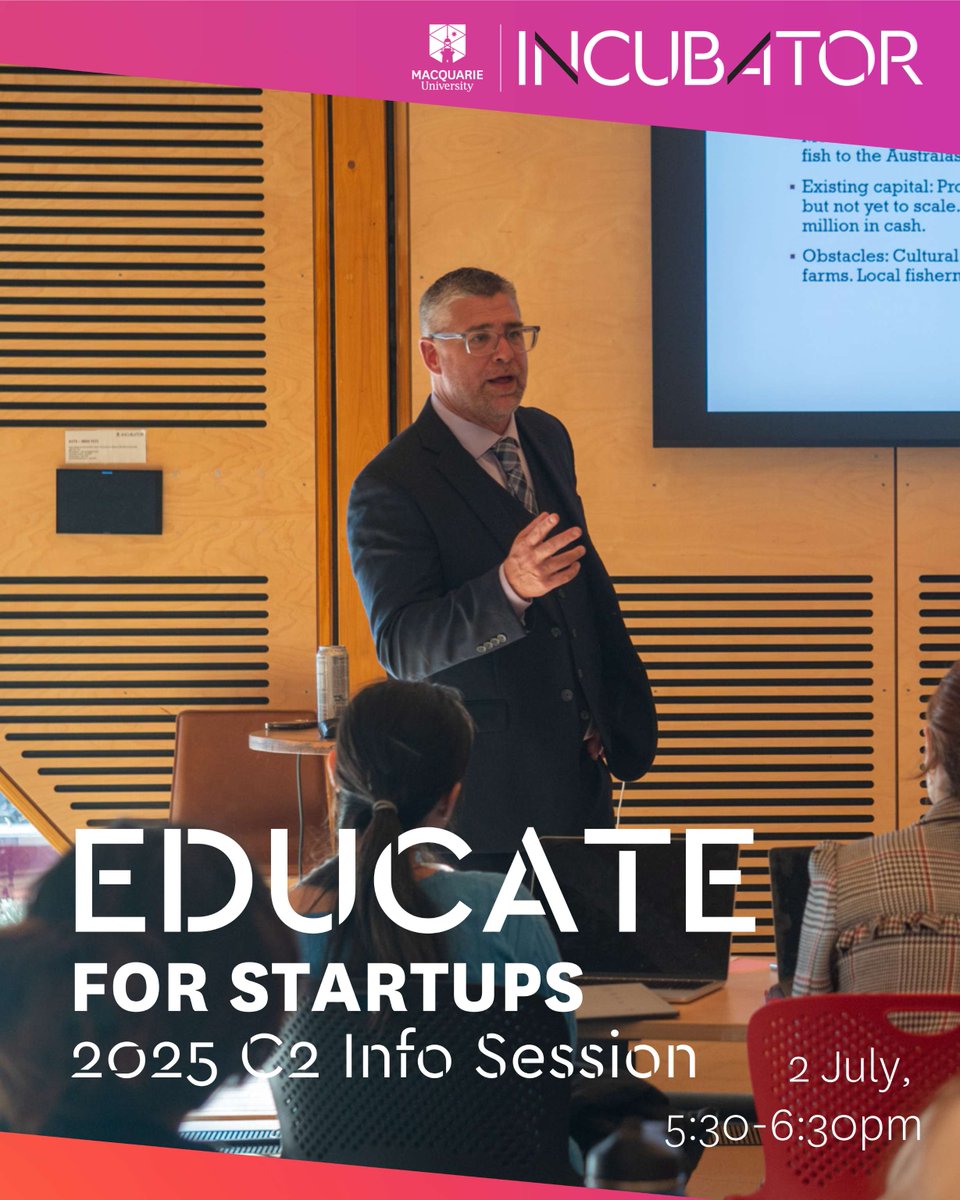 🚀 Ready to elevate your startup? Join our Educate Program Info Session! 

🌟 Learn to validate ideas, attract funding, and connect with experts. 

Register now! 🔗 events.humanitix.com/educate-c2-202… 

#Startups #Entrepreneurship #Innovation #Research