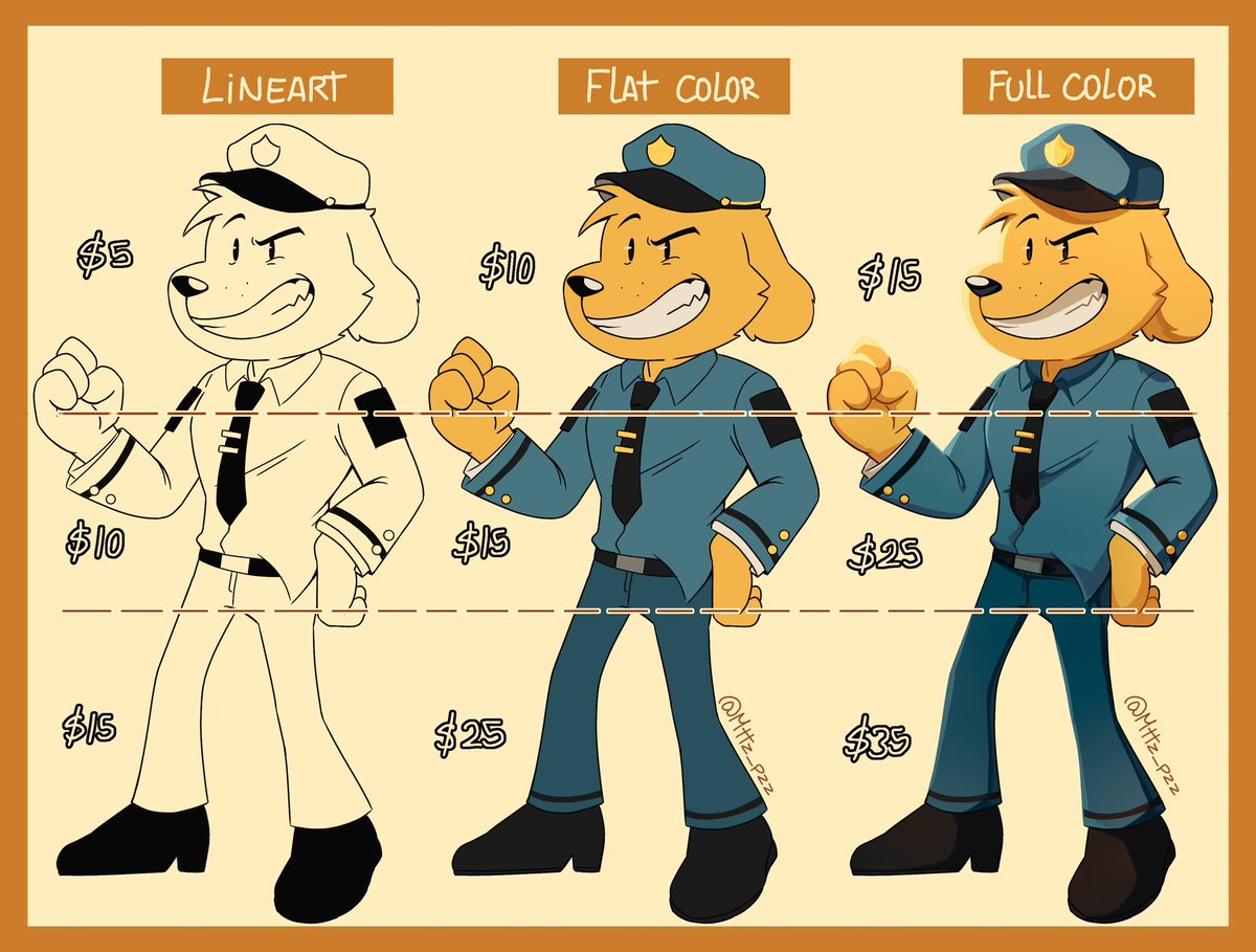 Mttz_pzz's tweet image. COMMISSIONS OPEN‼️
This is my first time opening commissions, so I don't know much about this world. If you can't buy one it helps a lot by sharing 🙏💙
DM for more info.
#dogman #dogmanfanart #dogmantwt #comissionopen