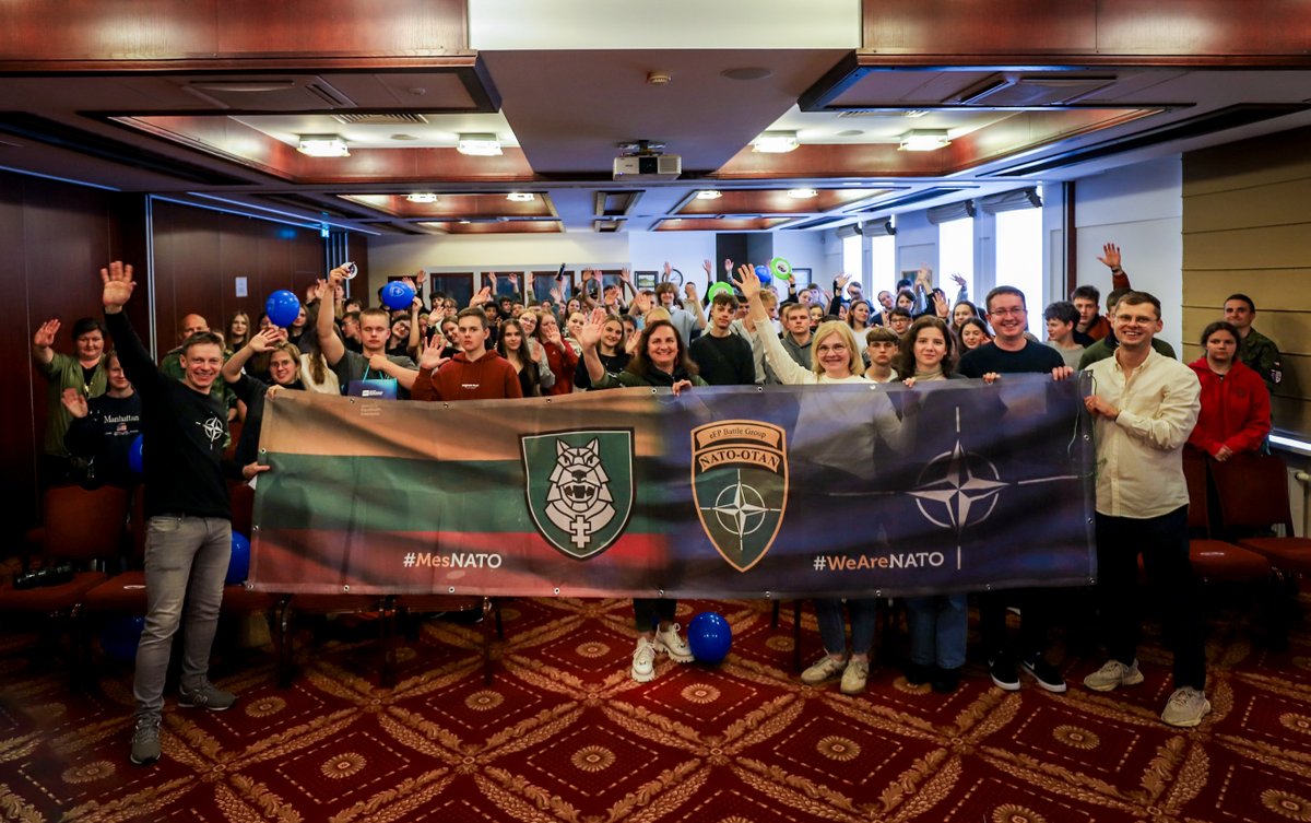 mnbg_lithuania's tweet image. Fingerprints fake news and field gear. Students from across Vilnius explored the world of resilience and security. The goal was clear. Strengthen trust sharpen skills and build resilience. Because informed minds are the strongest defence!
#TogetherStronger #WeAreNATO #MNBGLTU