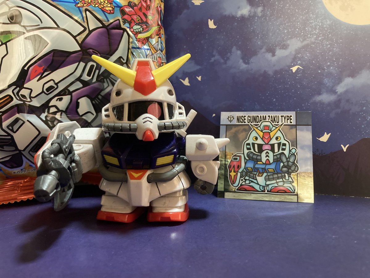 MusashingmanSub's tweet image. 元祖SDガンダムスナックにて
シール開封したら
まさかのにせガンダム出てきたw

#ガンダム #sdガンダム #元祖sdガンダム 
#にせガンダム #元祖sdガンダムスナック