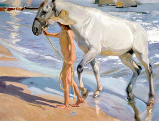 “Mañanitas de San Juan”

Un breve romance tradicional que evoca la mañana de San Juan y el cantar junto al mar:

“Mañanita, mañanita 
mañanita de San Juan 
saca Pedro sus caballos 
a la orillita del mar.
Mientras sus caballos beben 
cantando estaba un cantar…”

🎨 Sorolla