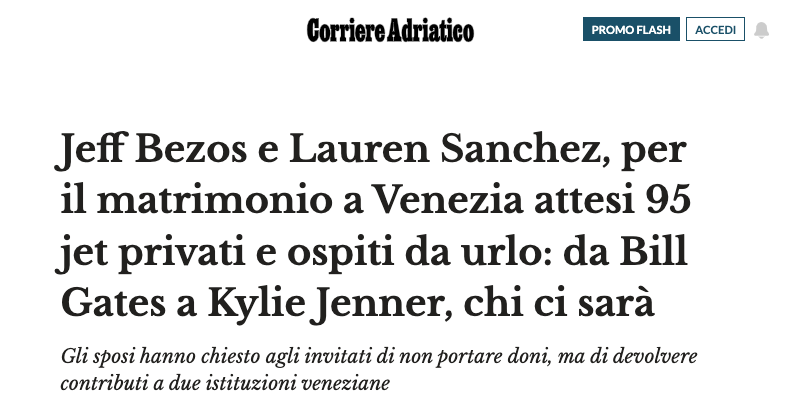 VigilanzaT's tweet photo. Attesi 95 aerei privati. Immaginatevi il livello d'inquinamento. Ma gli ospiti da urlo (di Munch) daranno linfa ai programmetti Tv con le starlette nostrane intervistate «Io c'ero, è stato iconico, top, divino!». L'Italia ridotta a parco giochi dei ricchi. 
@Moonlightshad1 https://t.co/S7ITXBzn7H