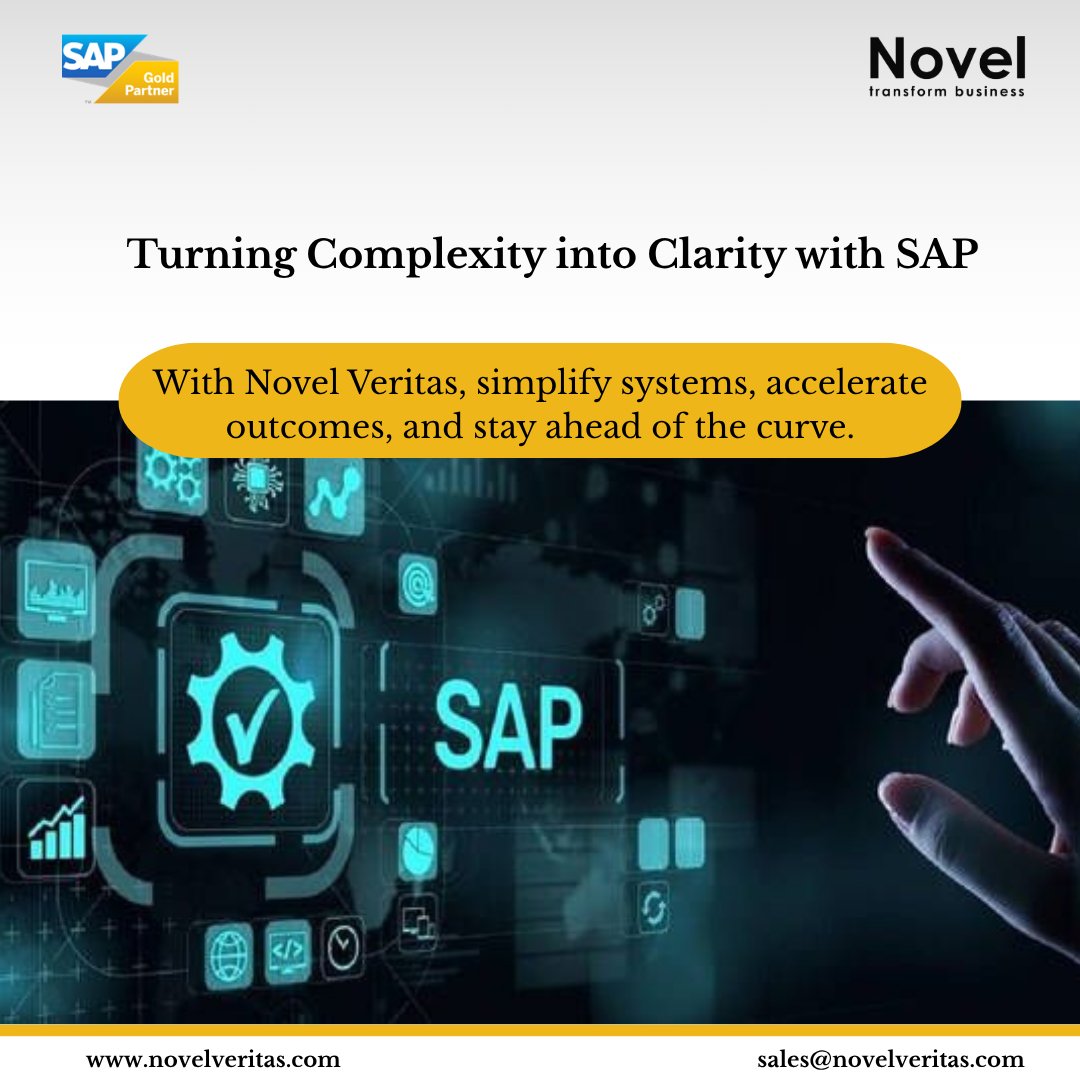 novel_veritas's tweet image. Tired of cluttered workflows and messy systems? 💼
Switch to SAP with Novel Veritas – where clarity meets control.
We connect your finance, supply chain &amp;amp; more into one smooth, smart system.

Start fresh → novelveritas.com

#RunBetterWithNovel #FixTheMess #NovelVeritas