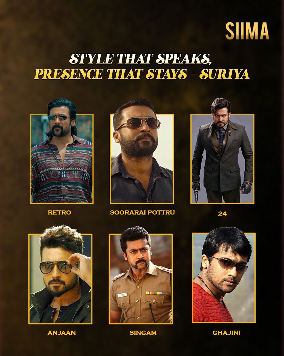 SIIMA (@siima) on Twitter photo #Suriya doesn’t just wear the look - he owns it 😎
Every look is a masterclass in effortless style... 🔥
<a href="/Suriya_offl/">Suriya Sivakumar</a> #ServingIconicLooks #StyleIcon #SouthCinemaSwag #KollywoodTrendsetter #Kollywood #SIIMA #Suriya doesn’t just wear the look - he owns it 😎
Every look is a masterclass in effortless style... 🔥
<a href="/Suriya_offl/">Suriya Sivakumar</a> #ServingIconicLooks #StyleIcon #SouthCinemaSwag #KollywoodTrendsetter #Kollywood #SIIMA