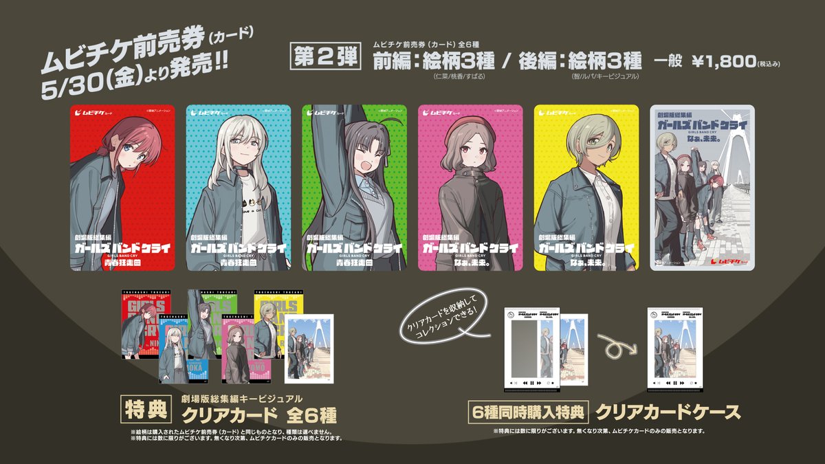 ガールバンドクライ まとめ売りセット アニメ「ガールズバンドクライ」 ぶあついアクリルスタンド