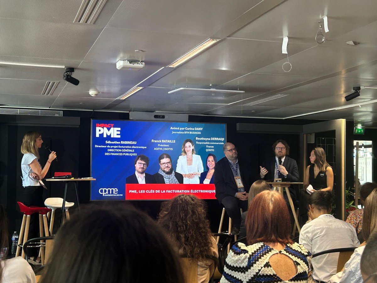 🔴 #IMPACTPME | Atelier #CPME pour maîtriser la facturation électronique.

Animé par <a href="/carine_dany/">Carine Dany</a> avec les conseils experts de <a href="/franckbataille/">Franck BATAILLE</a> Agitys, Boutheyna Derradji <a href="/getqonto/">Qonto</a> &amp; Sébastien Rabineau <a href="/dgfip_officiel/">Direction générale des Finances publiques</a>